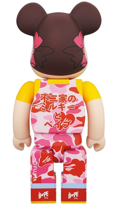 Bearbrick x BAPE Peko-chan 100% & 400% Set of 3 Green Camo/Pink Camo/Blue Camo