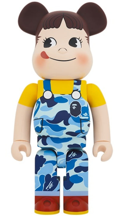 Bearbrick x BAPE Peko-chan 1000% Blue Camo
