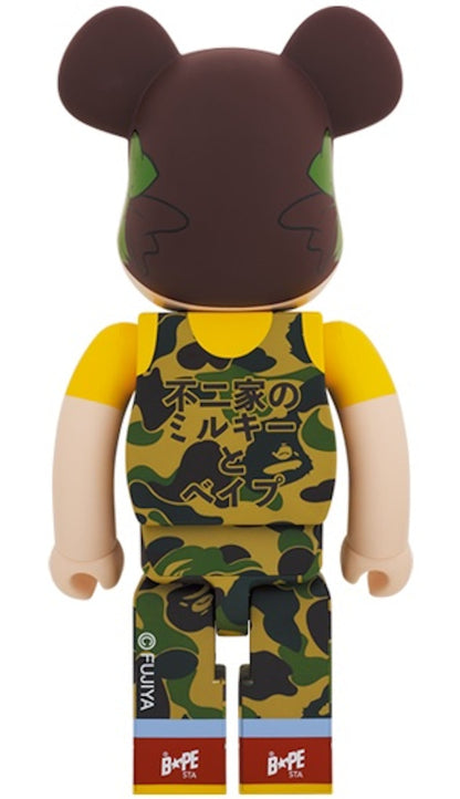 Bearbrick x BAPE Peko-chan 1000% Green Camo