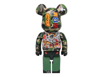 Bearbrick x BAPE XLBWK Livaken Knu ABC Camo 1000% Green