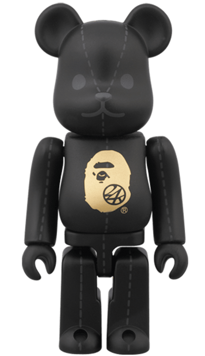 Bearbrick x BAPE x 24karats 100% Black