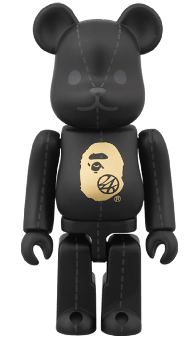 Bearbrick x BAPE x 24karats 100% Black