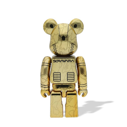Bearbrick x BAPE x Hajime Sorayama Baby Milo 100% & 400% Set Gold