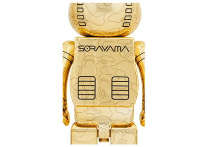 Bearbrick x BAPE x Hajime Sorayama Baby Milo 1000% 2x Set Gold/Silver