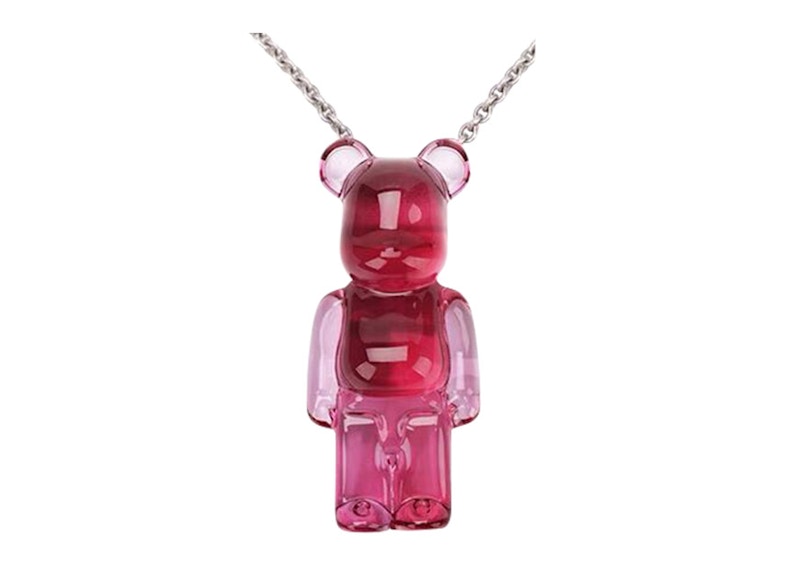 Bearbrick x Baccarat Long Necklace Peony Pink