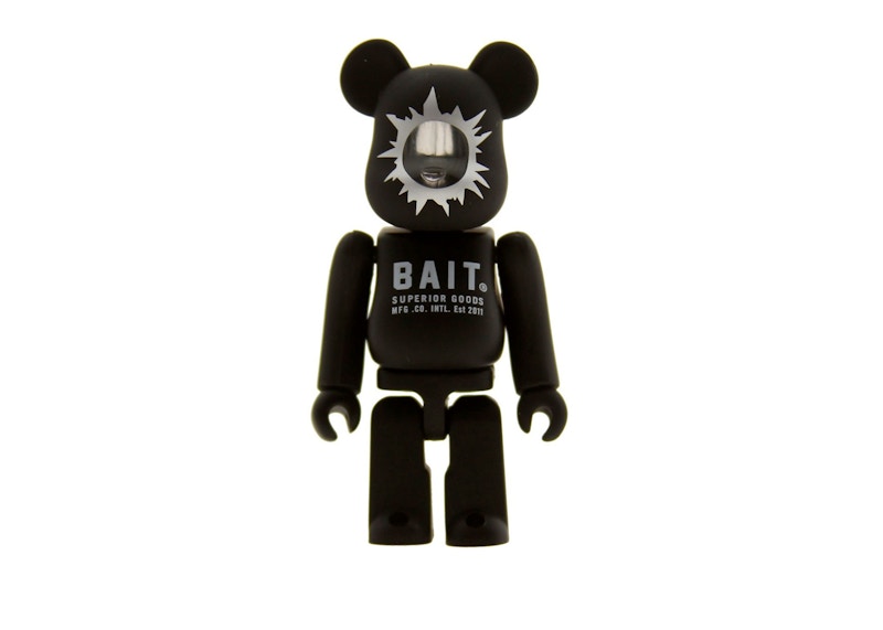 Bearbrick x Bait Bullet Hole 100% Black