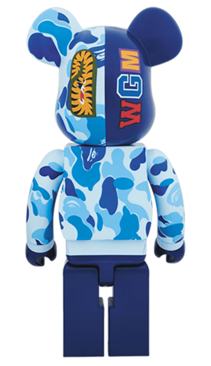Bearbrick x Bape Camo Shark 2018 Version 1000% Blue