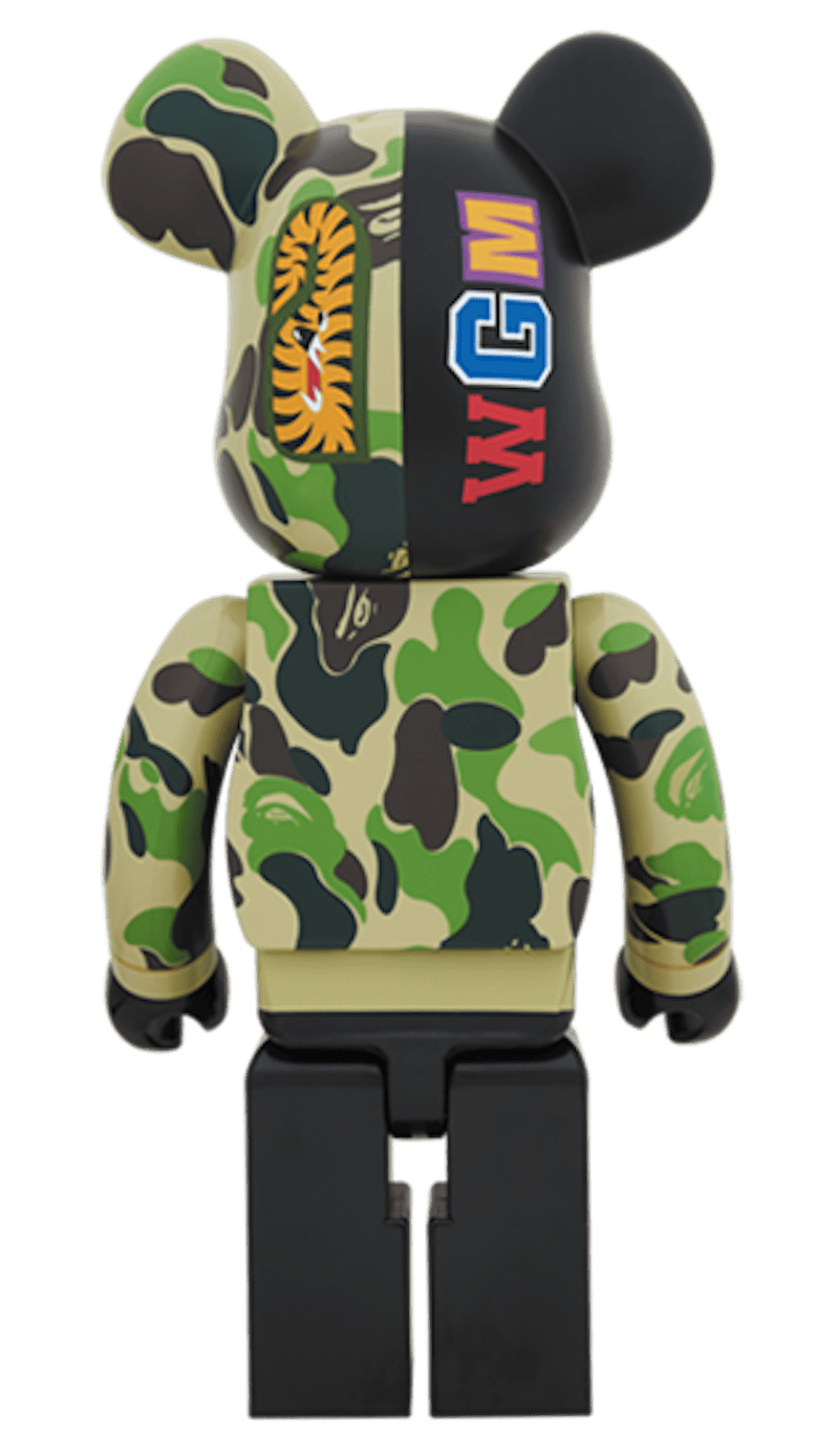 Bearbrick x Bape Camo Shark 2018 Version 1000% Green