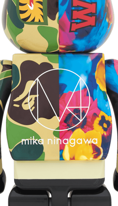 Bearbrick x Bape x Mika Ninagawa Shark 1000% Green