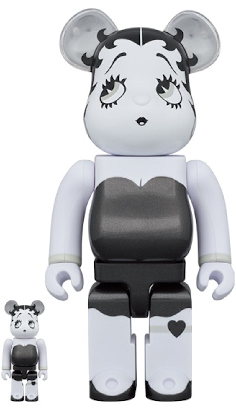 Bearbrick x Betty Boop 100% & 400% Set Black & White Ver.