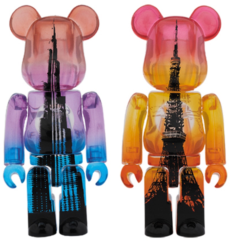 Bearbrick x Burj Khalifa Tokyo Tower 100% (set of 2) Black
