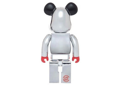 Bearbrick x CLOT x Juice 100% & 400% Set Silver Chrome