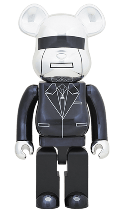 Bearbrick x Daft Punk Random Access Memories Version 1000% Silver