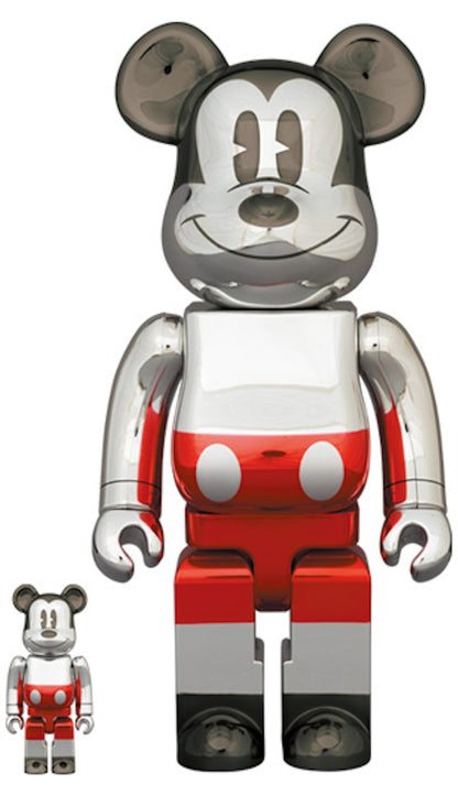 Bearbrick x Hajime Sorayama x Disney  Future Mickey Mouse (2nd Color Ver.) 100% & 400% Set
