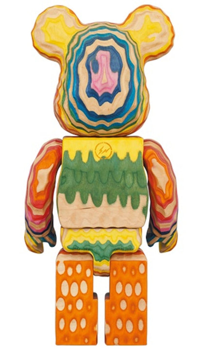 Bearbrick x Fragment Design Karimoku Haroshi Vertical Carved Wooden (2G Exclusive) 400%