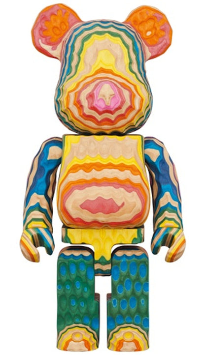Bearbrick x Fragment Design Karimoku Haroshi Vertical Carved Wooden (2G Exclusive) 400%