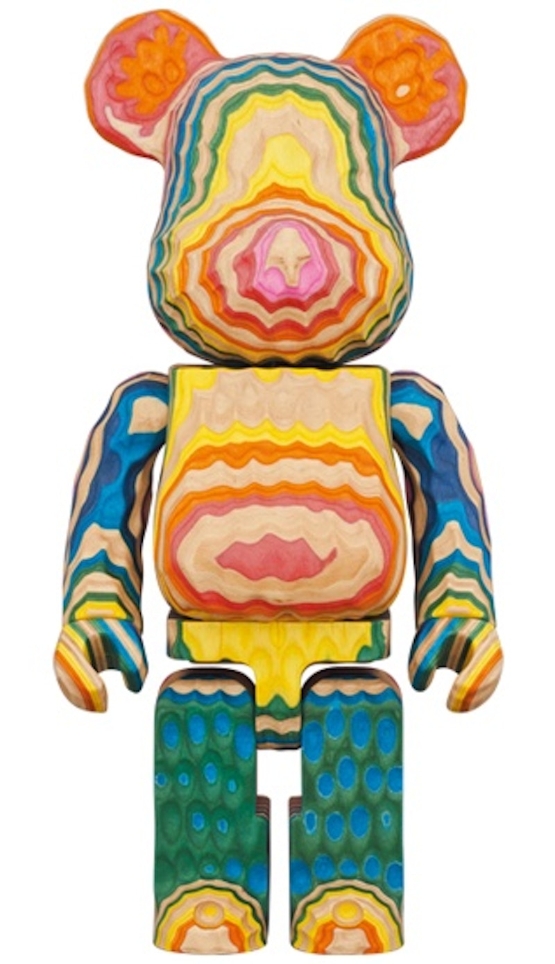 Bearbrick x Fragment Design Karimoku Haroshi Vertical Carved Wooden (2G Exclusive) 400%