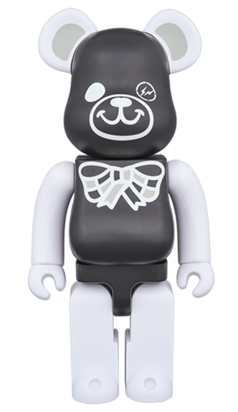 Bearbrick x Freemasonry x Fragment 100% & 400% Set Black