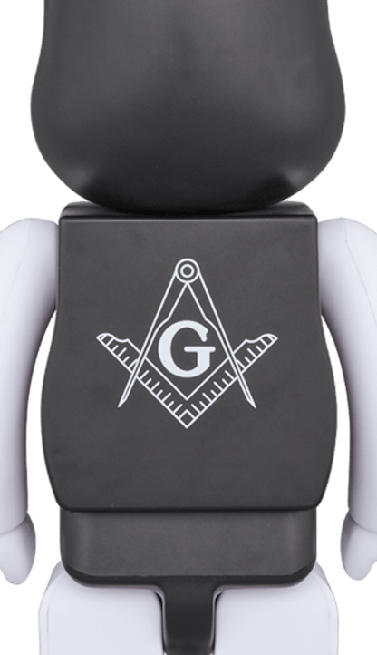Bearbrick x Freemasonry x Fragment 100% & 400% Set Black