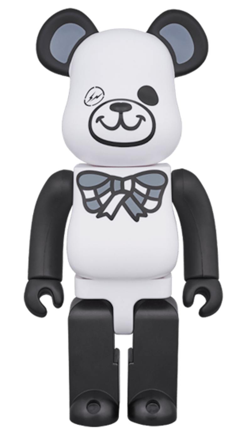 Bearbrick x Freemasonry x Fragment 100% & 400% Set White