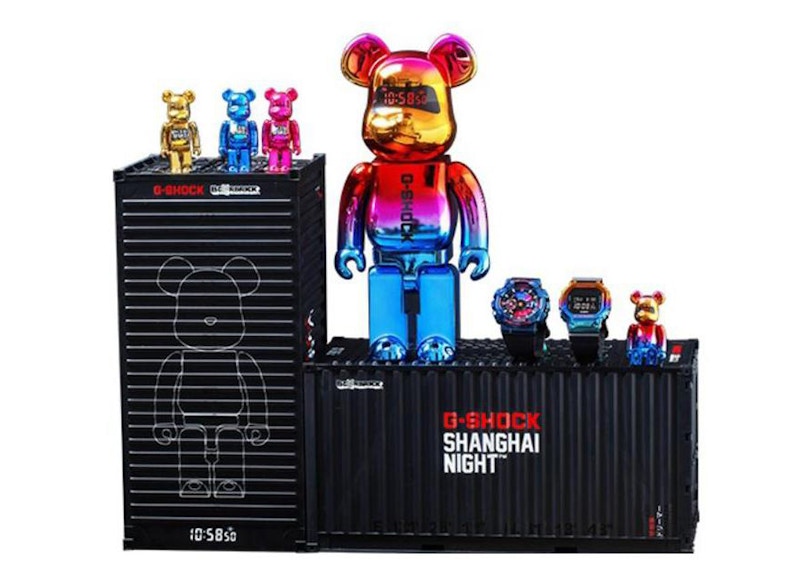Bearbrick x G-Shock GM-110SN & GM5600SN & 400% Figure Rainbow & 100% Figure x4