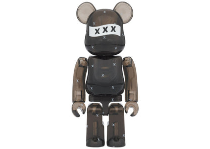 Bearbrick x GOD SELECTION XXX 100% & 400% Set Clear Black