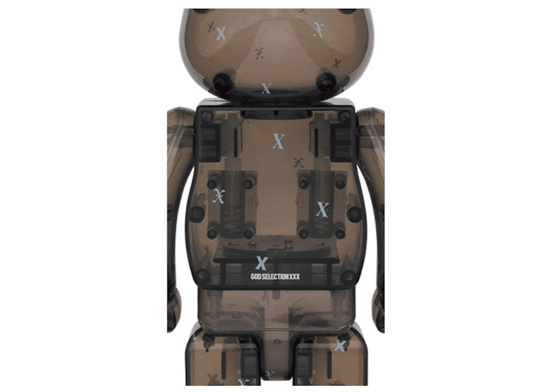 Bearbrick x GOD SELECTION XXX 100% & 400% Set Clear Black