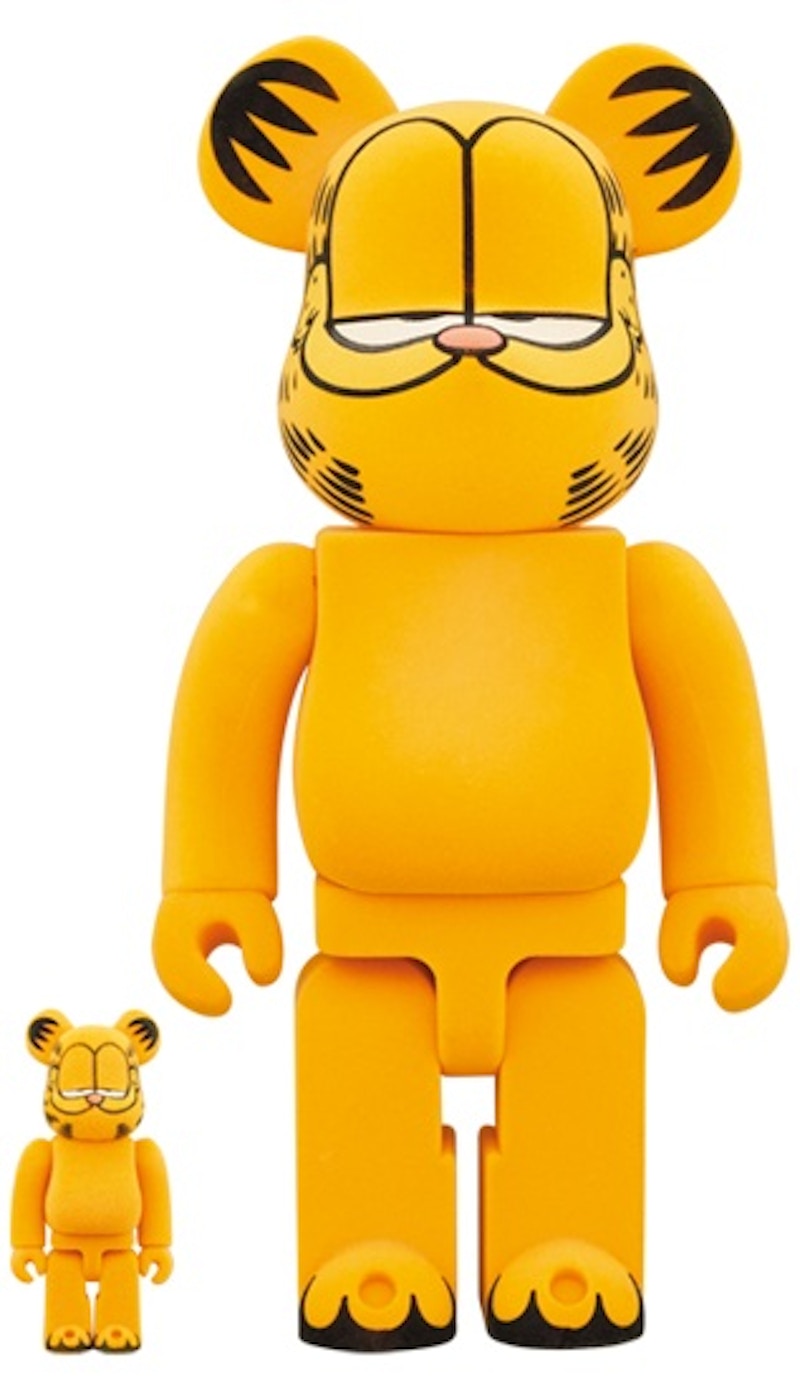 Bearbrick x Garfield Flocky Ver. 100% & 400% Set