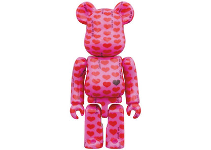 Bearbrick x Hide Pink Heart 100% & 400% Set