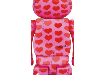 Bearbrick x Hide Pink Heart 100% & 400% Set