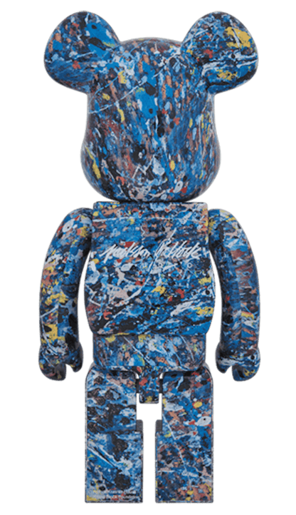 Bearbrick x Jackson Pollack Studio Water Print 1000% Multi