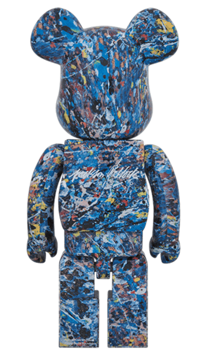 Bearbrick x Jackson Pollack Studio Water Print 1000% Multi