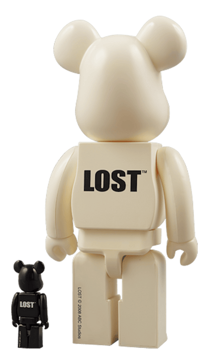 Bearbrick x Lost 100% & 400% Set White