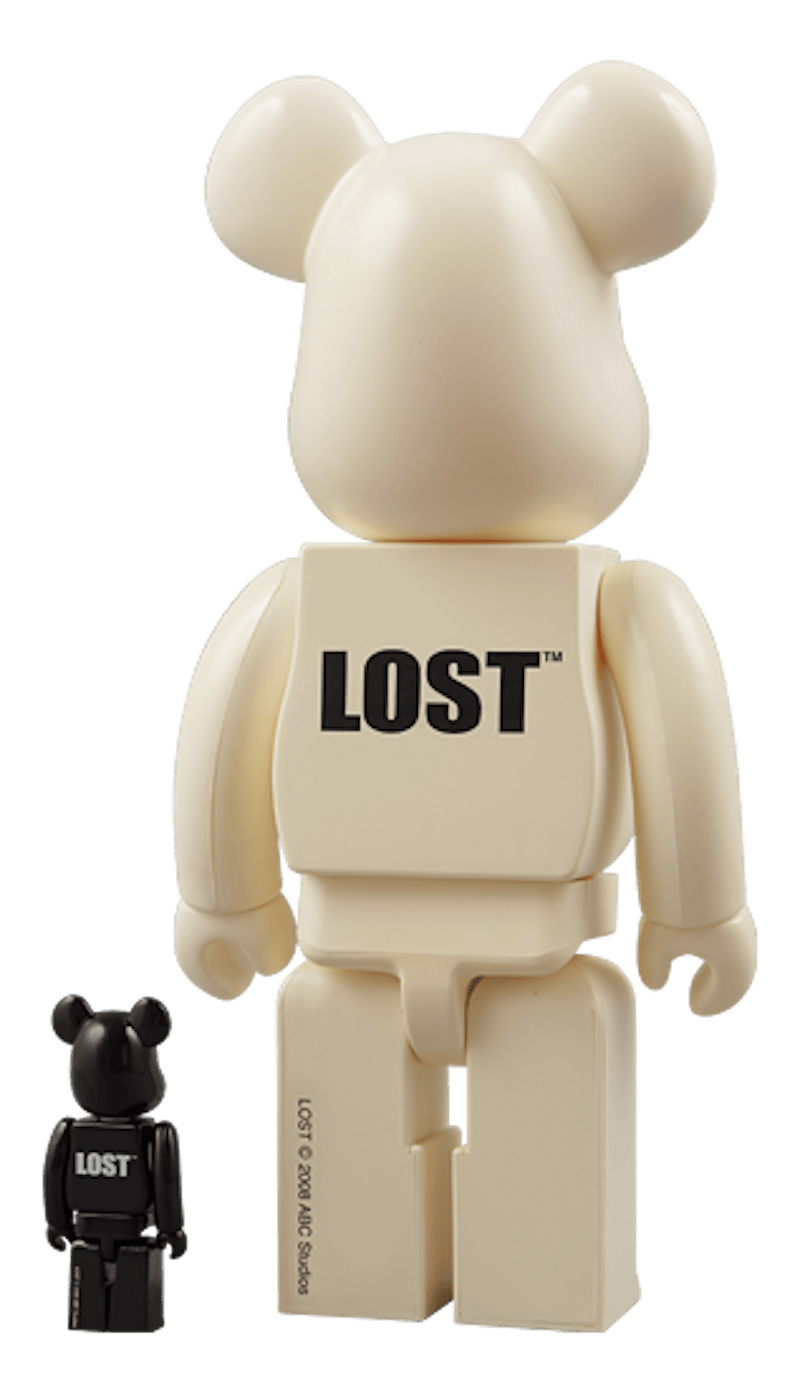 Bearbrick x Lost 100% & 400% Set White