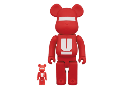 Bearbrick x MEDICOM UNDERCOVER LOGO 100% & 400% Set Red/White