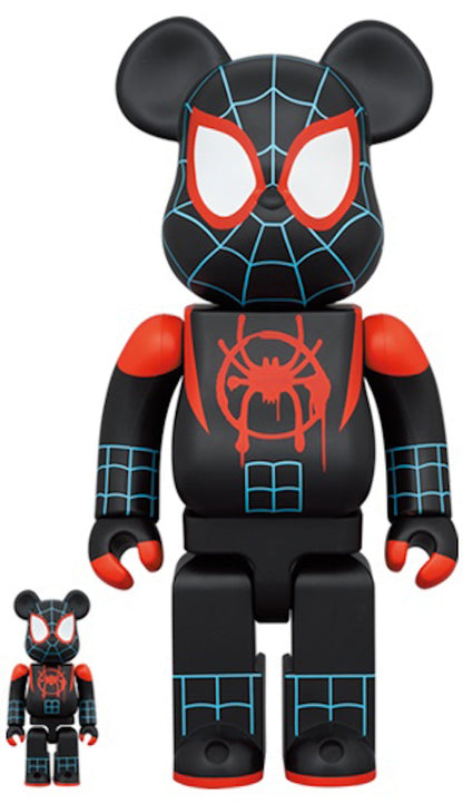 Bearbrick x Marvel Spider-Man: Into the Spider-Verse Miles Morales 100% & 400% Set