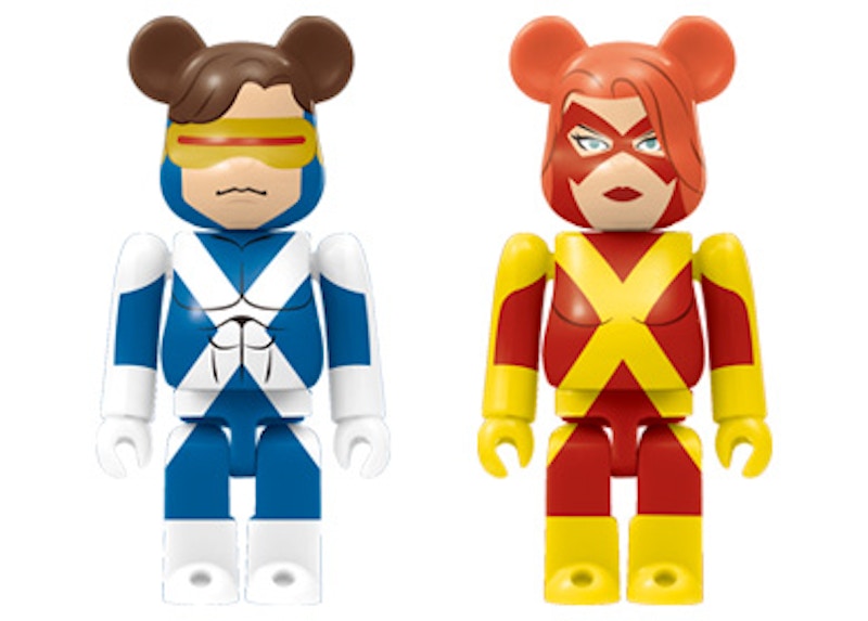 Bearbrick x Marvel X-Men Happy Lottery Marvel Girl & Cyclops (X-Factor) 2 Pack 100%