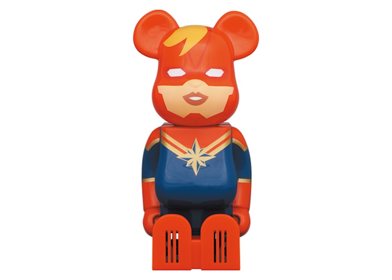 Bearbrick x Marvel x Cleverin Catptain Marvel Air Freshener Red