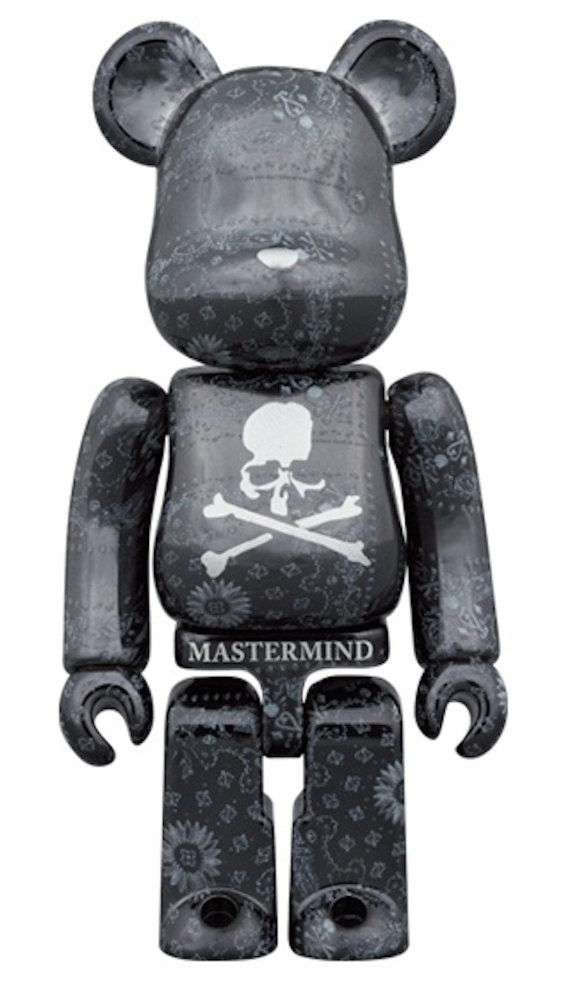 Bearbrick x Mastermind World 100% & 400% Set Black Bandana