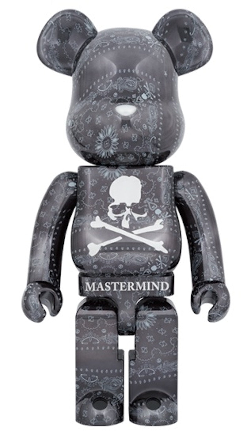 Bearbrick x Mastermind World 1000% Black Bandana