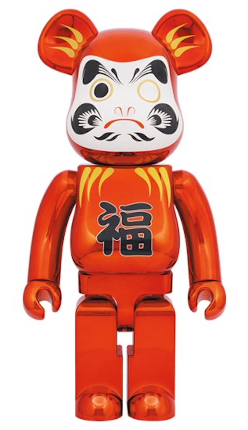 Bearbrick x Medicom Toy Daruma Red Plating 1000%