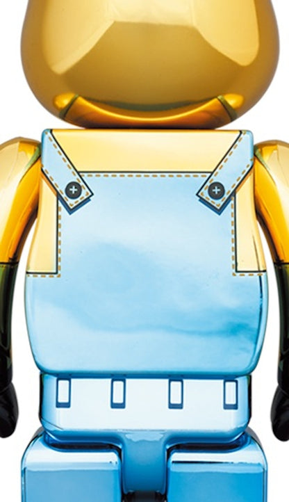 Bearbrick x Minions Stuart Chrome Ver. 100% & 400% Set