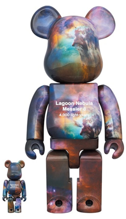 Bearbrick x NASA Hubble Space Telescope Lagoon Nebula (Messier 8) 100% & 400% Set