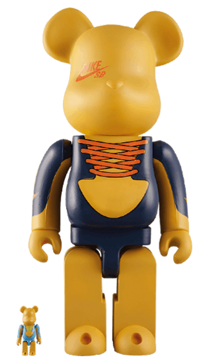 Bearbrick x NIKE THREE BEARBRICK 50% & 400% Set Yellow