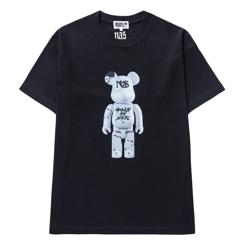 Bearbrick x Nas x Applebum World Is Yours T-Shirt Black