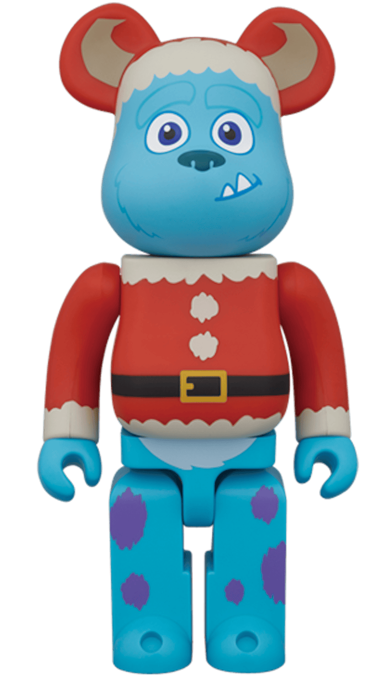 Bearbrick x Pixar Sully Santa and 100% & 400% Set Red