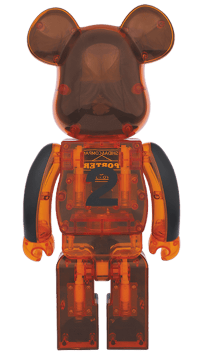 Bearbrick x Porter Black x Skeleton 400% Black