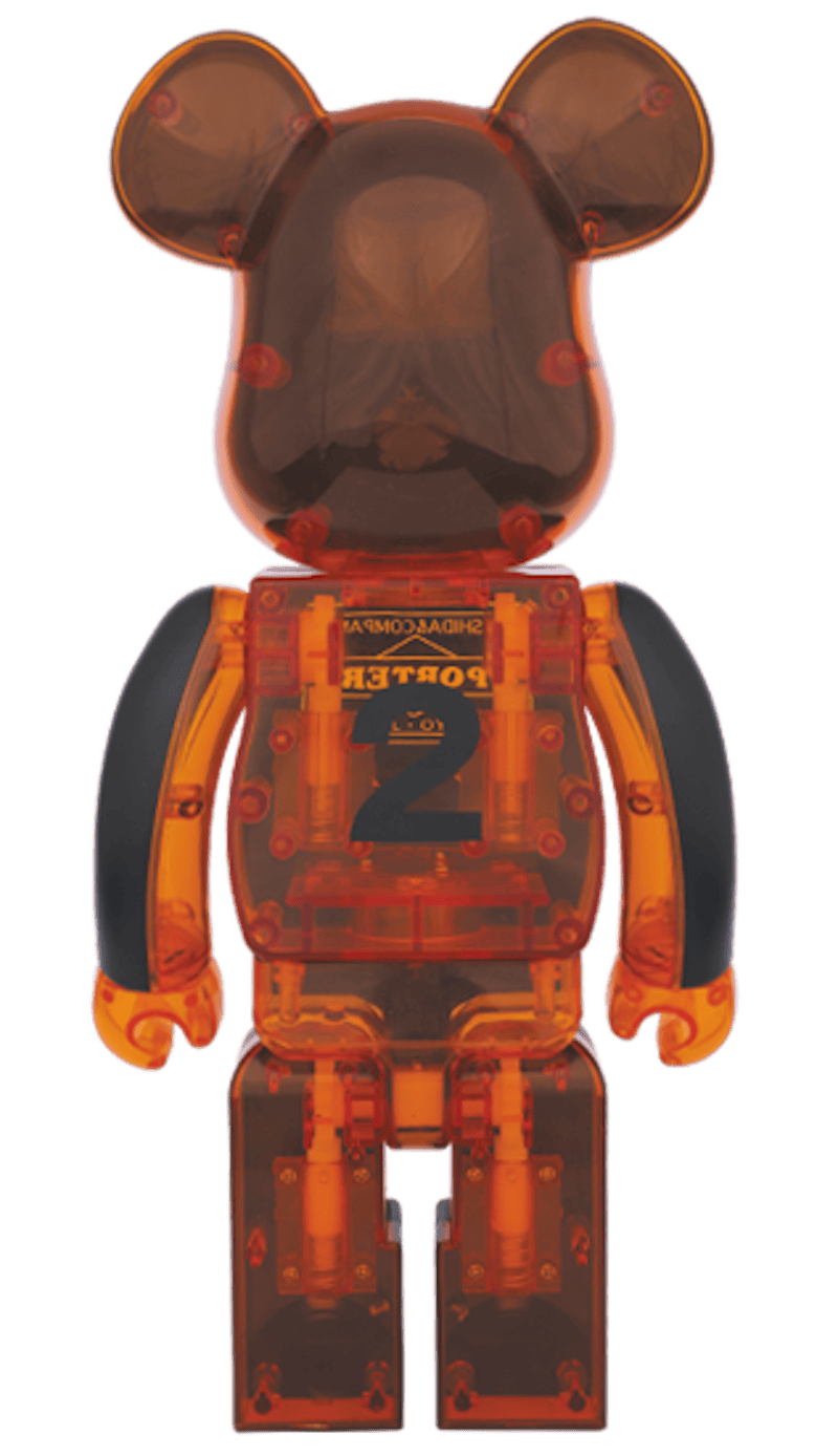 Bearbrick x Porter Black x Skeleton 400% Black