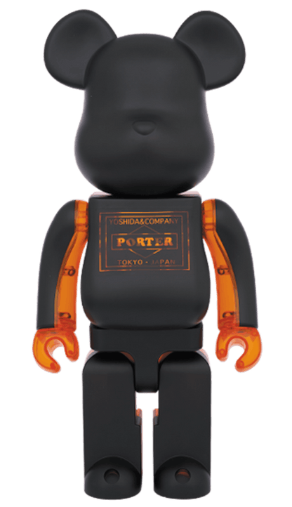 Bearbrick x Porter Black x Skeleton 400% Black