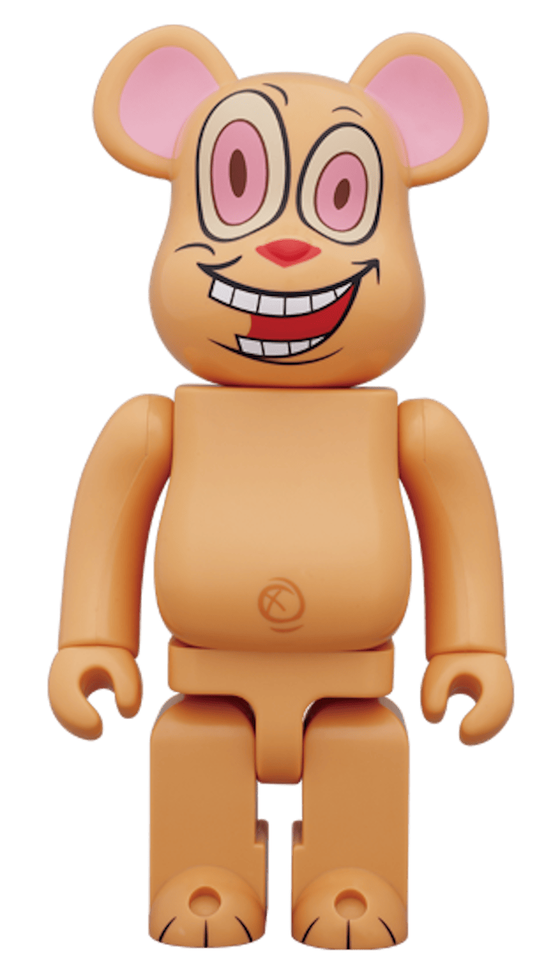 Bearbrick x Ren and Stimpy Ren 400% Orange